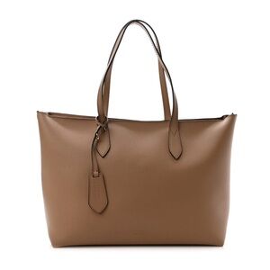 Burberry Haymark Check Medium Ardwell Zip Tote Camel